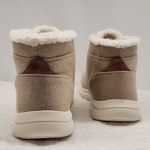 RYKA EVEREST GORE ANKLE BOOTS TAN LADIES SIZE 11/M IN VGUC SHEARLING FUR SLIP-ON - Picture 10 of 16